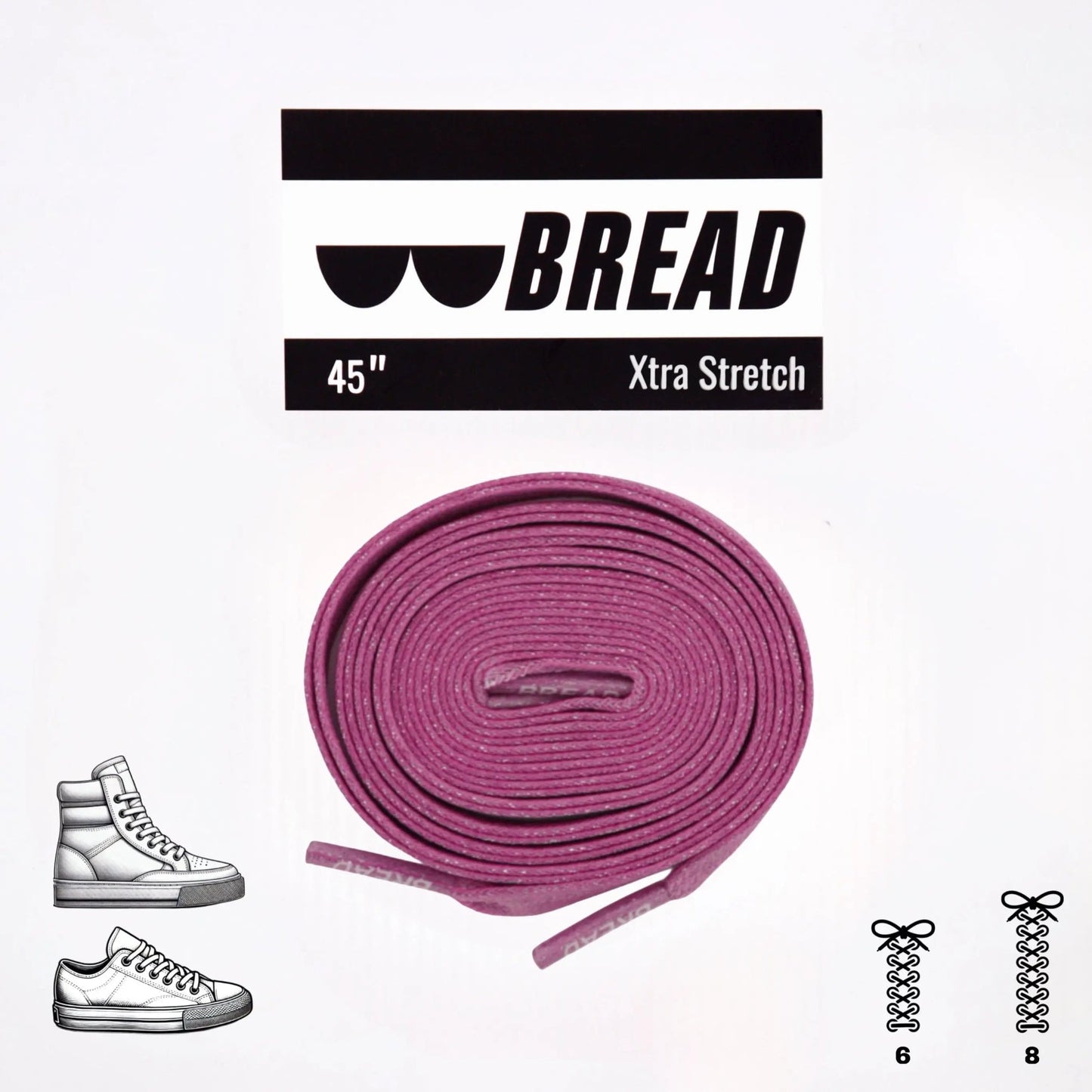 Pretty Pink Shoe Laces from Bread