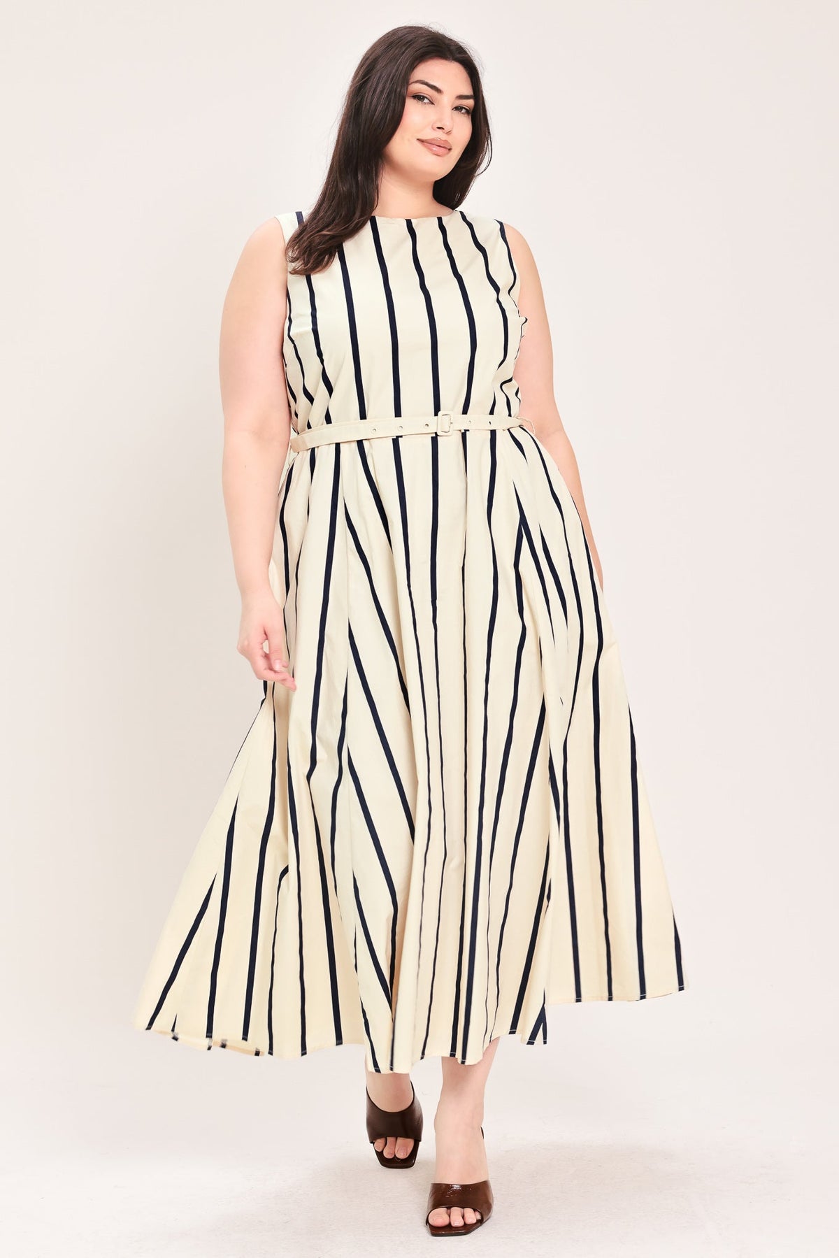 Sail Away Woven Midi Dress - Plus Size