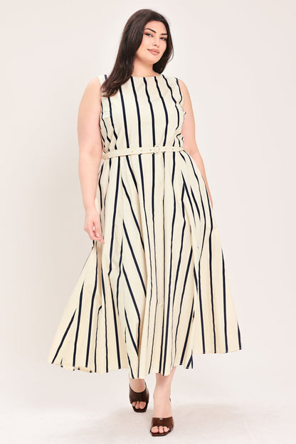 Sail Away Woven Midi Dress - Plus Size