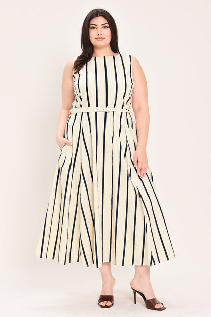 Sail Away Woven Midi Dress - Plus Size