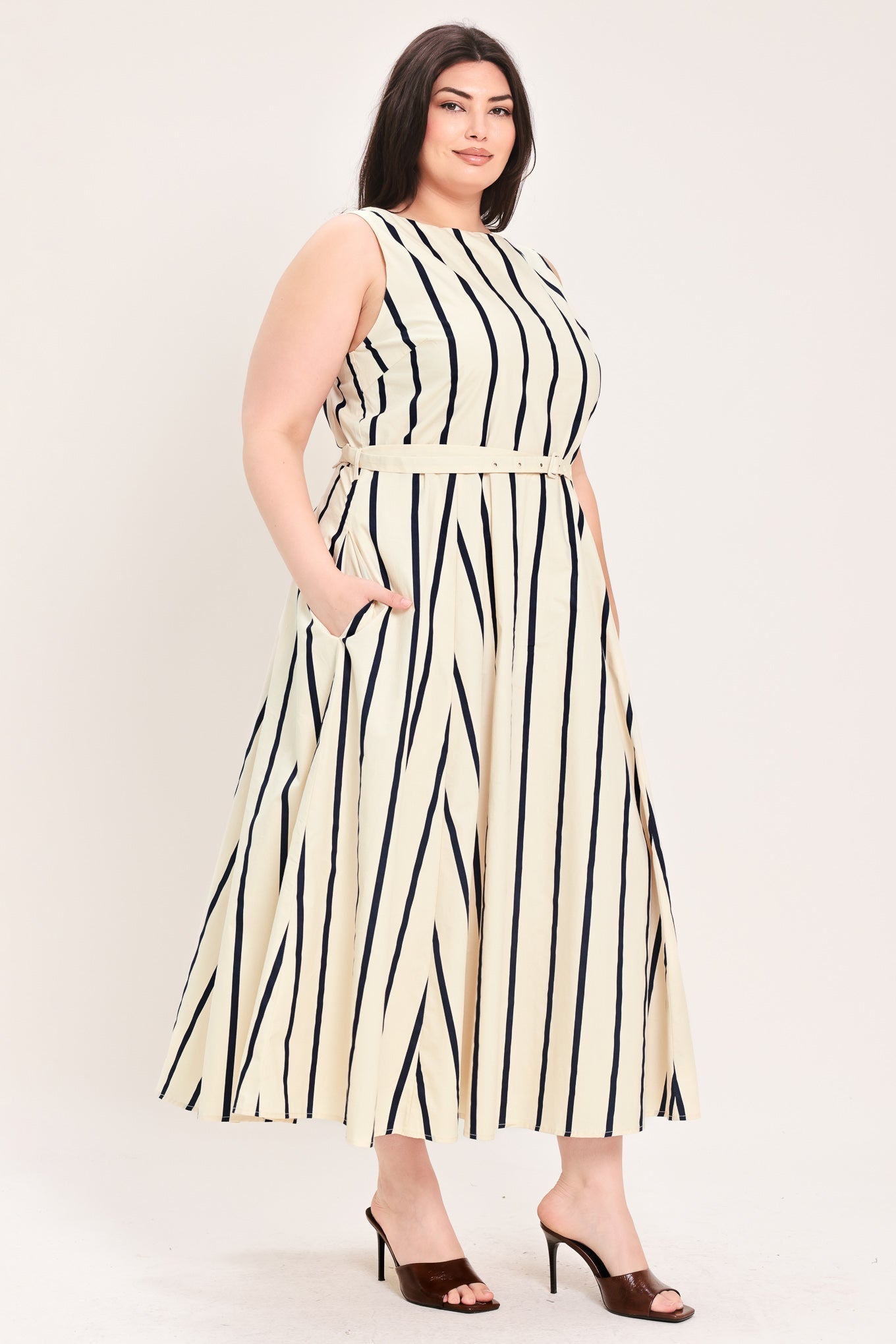 Sail Away Woven Midi Dress - Plus Size