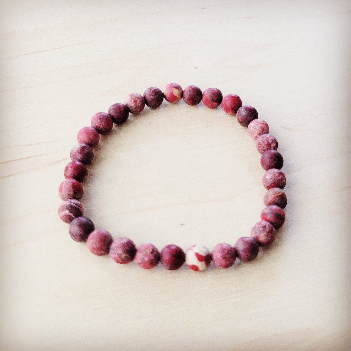 Pink Agate Beaded Stretch Bracelet – A Symbol of Love, Compassion & Gentle Strength