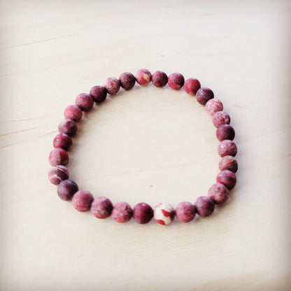 Pink Agate Beaded Stretch Bracelet – A Symbol of Love, Compassion & Gentle Strength