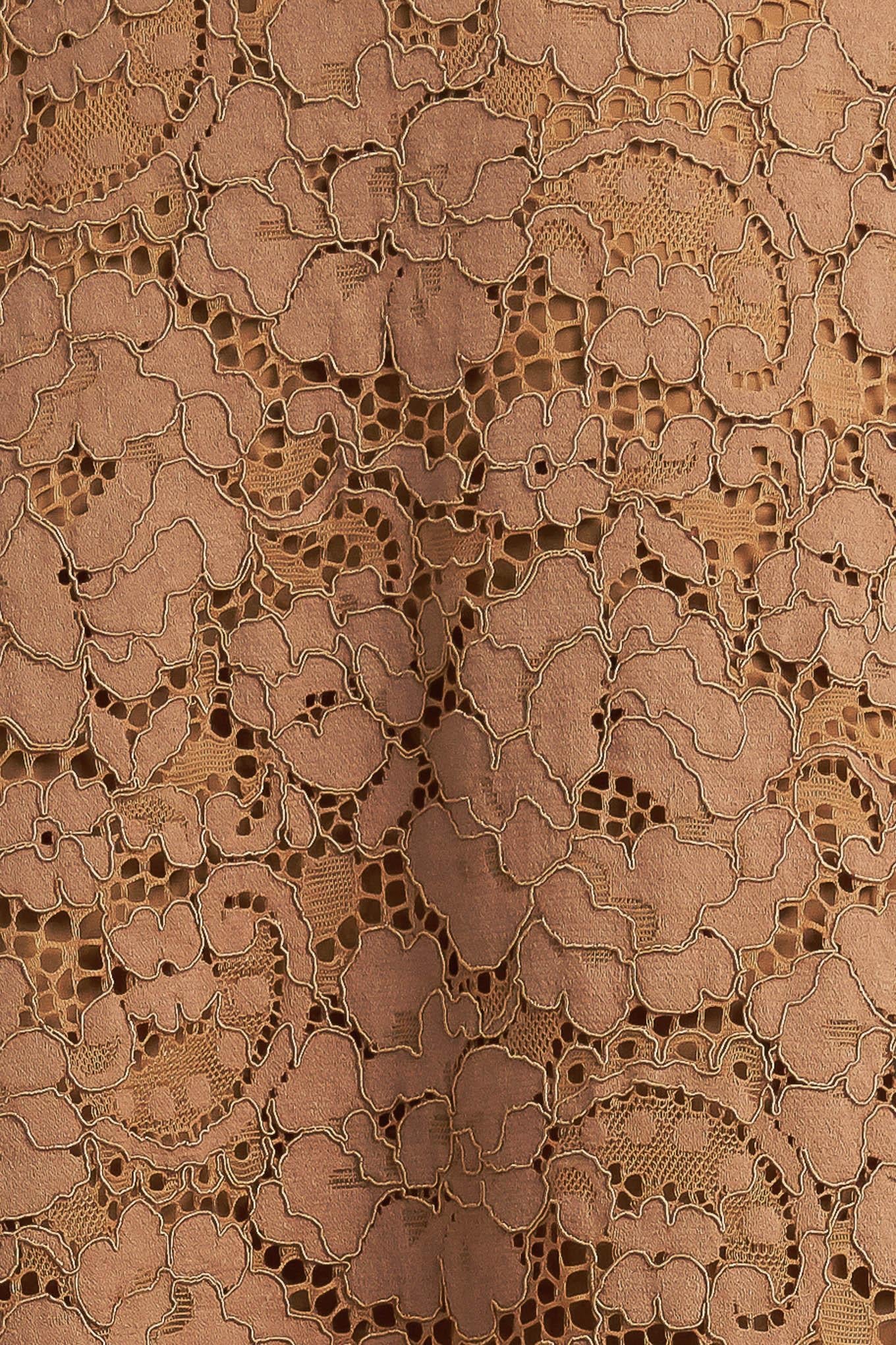 Purely Romantic Woven Lace Midi Skirt – Fully Lined Lace Circle Skirt with Back Zipper
