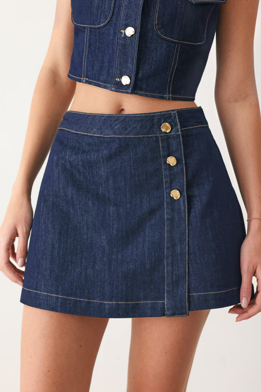 Iconic Indico Denim Skort