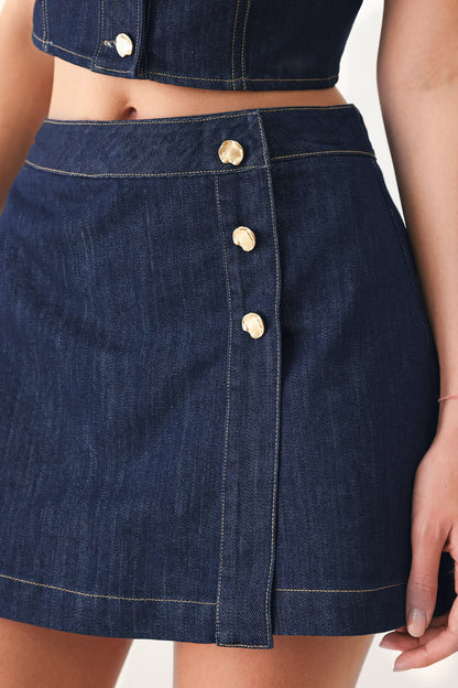 Iconic Indico Denim Skort