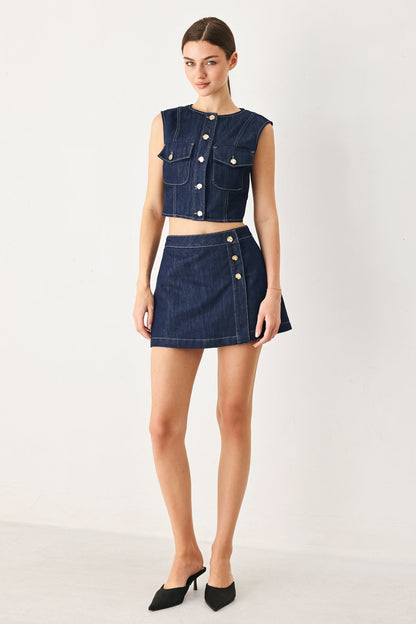 Iconic Indico Denim Skort