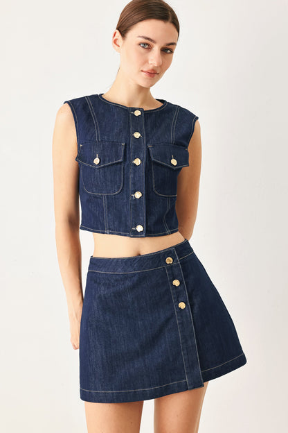 Iconic Indico Denim Skort
