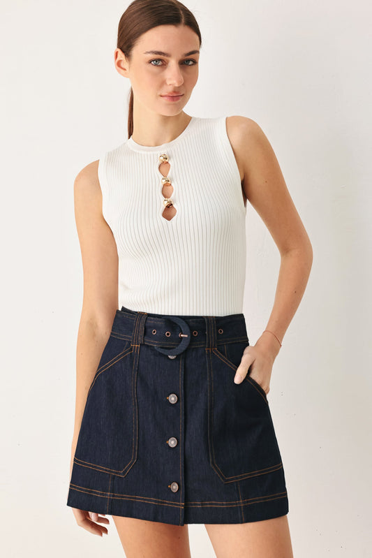 Chic Charm Denim Skort