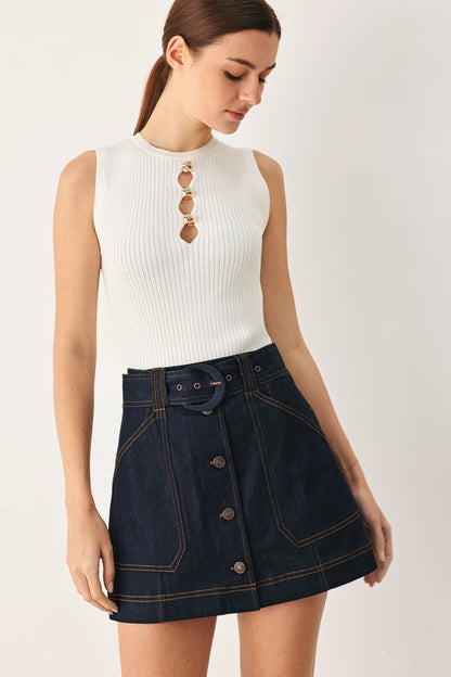 Chic Charm Denim Skort