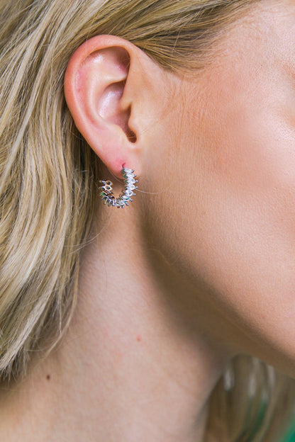 Pave Hoop Earrings – Timeless Sparkle for Day & Night