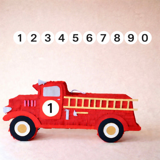 🚒 Heroic Fire Truck Piñata – Handcrafted Fire Engine Piñata for Firefighter Birthdays & Rescue-Themed Celebrations