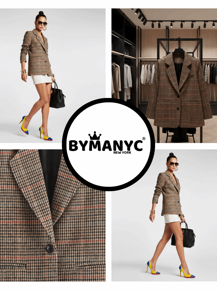 Closeup of the Heritage Plaid Blazer.