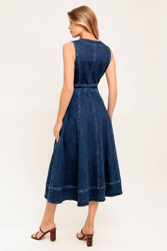 Raw Beauty Denim Midi Dress - Regular & Plus Size