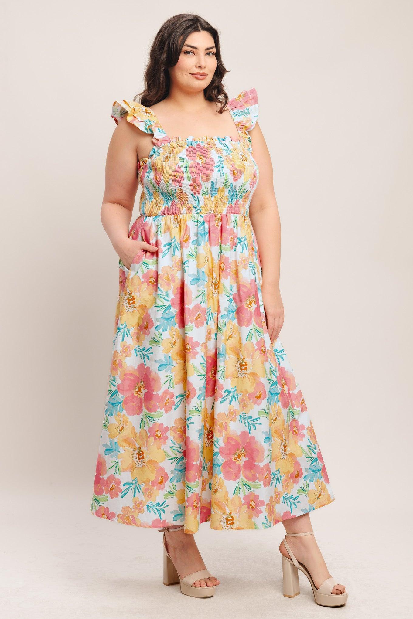 Soft Sunshine Woven Midi Dress - Regular & Plus Size
