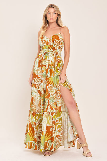 Amalfi Palm Goddess Woven Maxi Dress – Italian Riviera Elegance for Sun & Sea