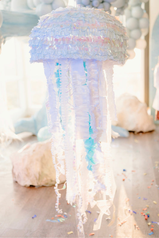🪼 Jellyfish Piñata – Handmade Ocean Party Piñata for Under the Sea Birthdays & Beach Celebrations
