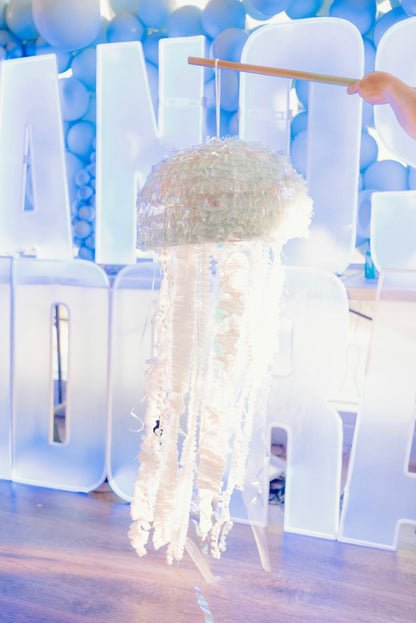 🪼 Jellyfish Piñata – Handmade Ocean Party Piñata for Under the Sea Birthdays & Beach Celebrations