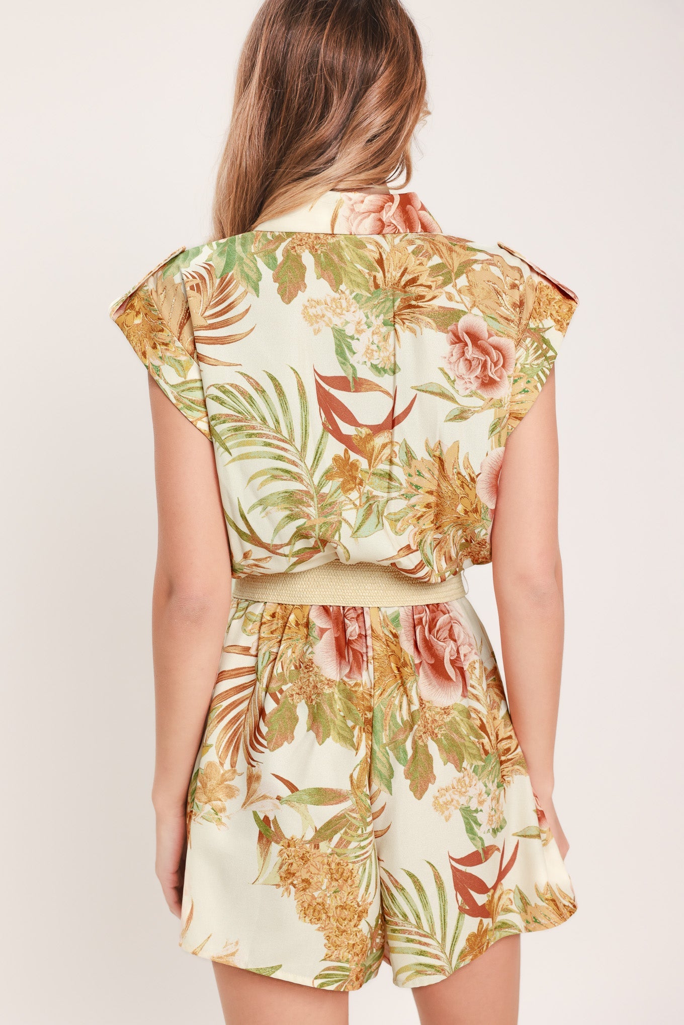 Earthy Paradise Woven Romper – Free-Spirited Style for Travel & Warm Days
