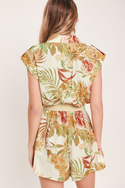 Earthy Paradise Woven Romper – Free-Spirited Style for Travel & Warm Days