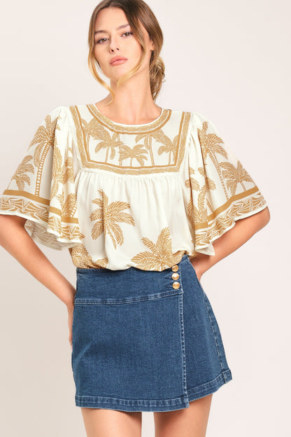 Breeze Story Printed Top - Day to Night Ease