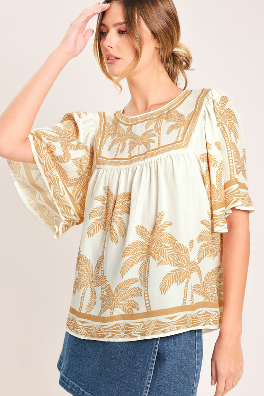 Breeze Story Printed Top - Day to Night Ease