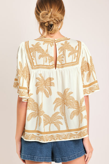 Breeze Story Printed Top - Day to Night Ease