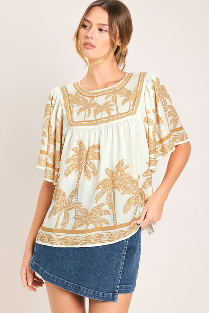 Breeze Story Printed Top - Day to Night Ease