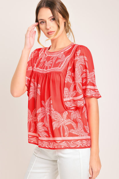 Breeze Story Printed Top - Day to Night Ease
