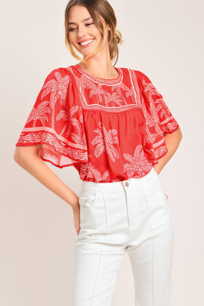 Breeze Story Printed Top - Day to Night Ease