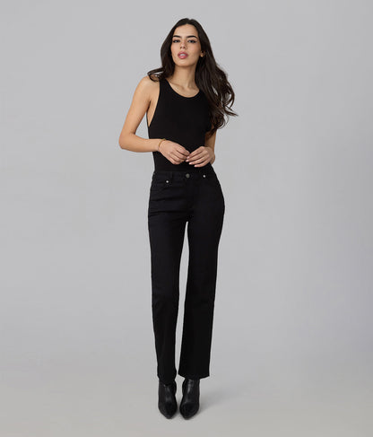 Denver Black High Rise Straight Jeans