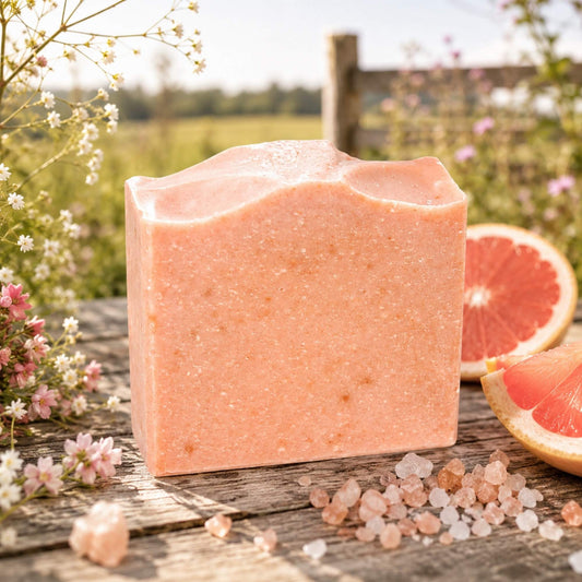 Pink Salt and Grapefruit Tallow Goat Milk Cleansing Bar Soap