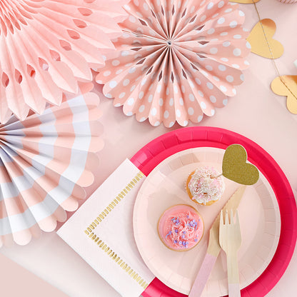 Pale Pink Party Fans
