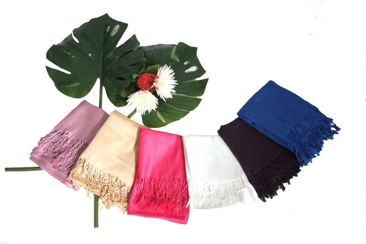 Sakkas Bamboo Rayon Pashmina Shawl Wrap — 78" × 28" Oversized Stole