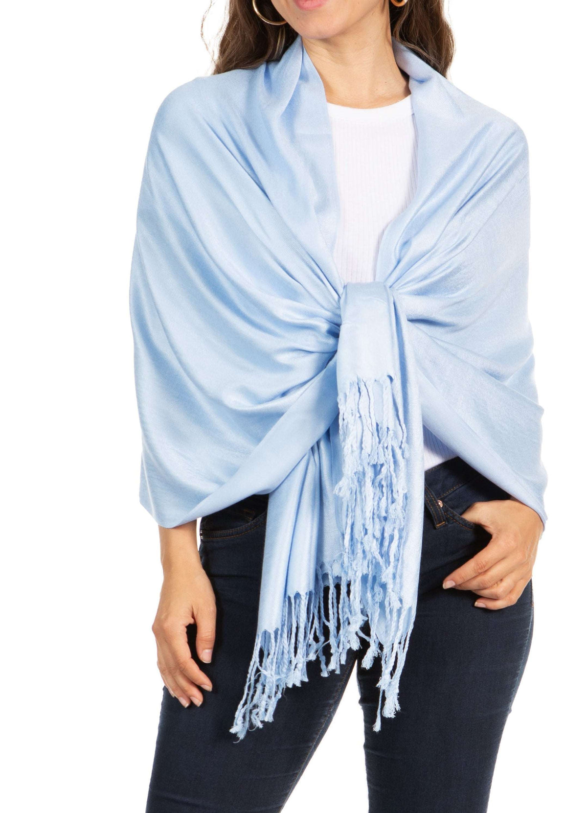 Sakkas Bamboo Rayon Pashmina Shawl Wrap — 78" × 28" Oversized Stole