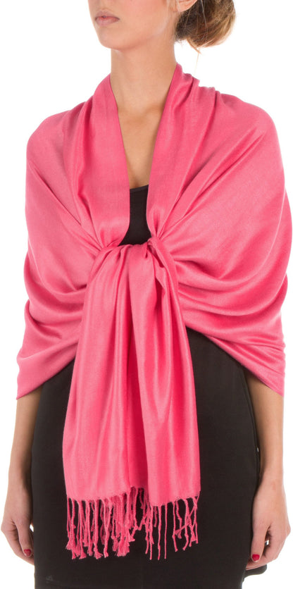 Sakkas Bamboo Rayon Pashmina Shawl Wrap — 78" × 28" Oversized Stole