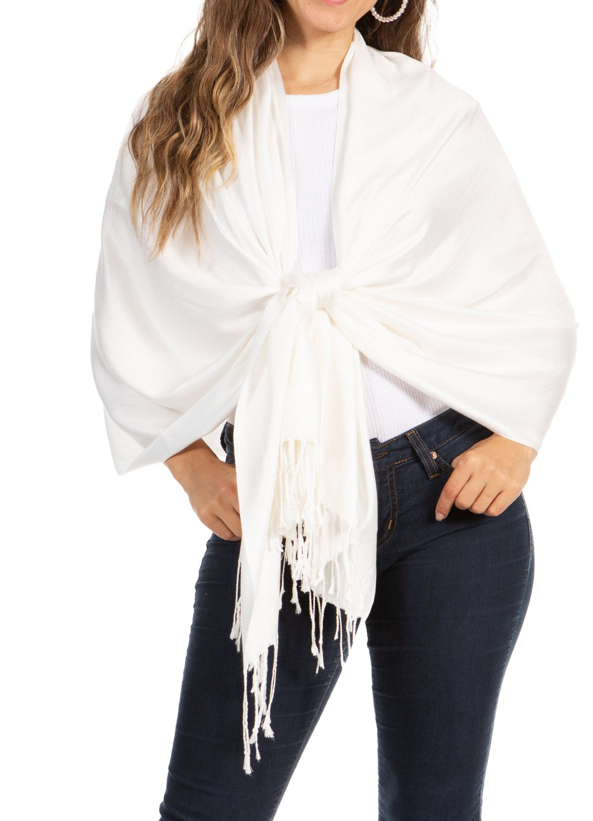 Sakkas Bamboo Rayon Pashmina Shawl Wrap — 78" × 28" Oversized Stole