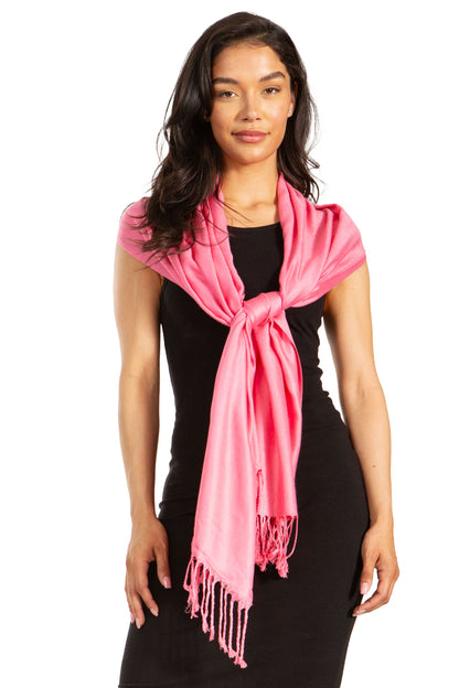Sakkas Bamboo Rayon Pashmina Shawl Wrap — 78" × 28" Oversized Stole