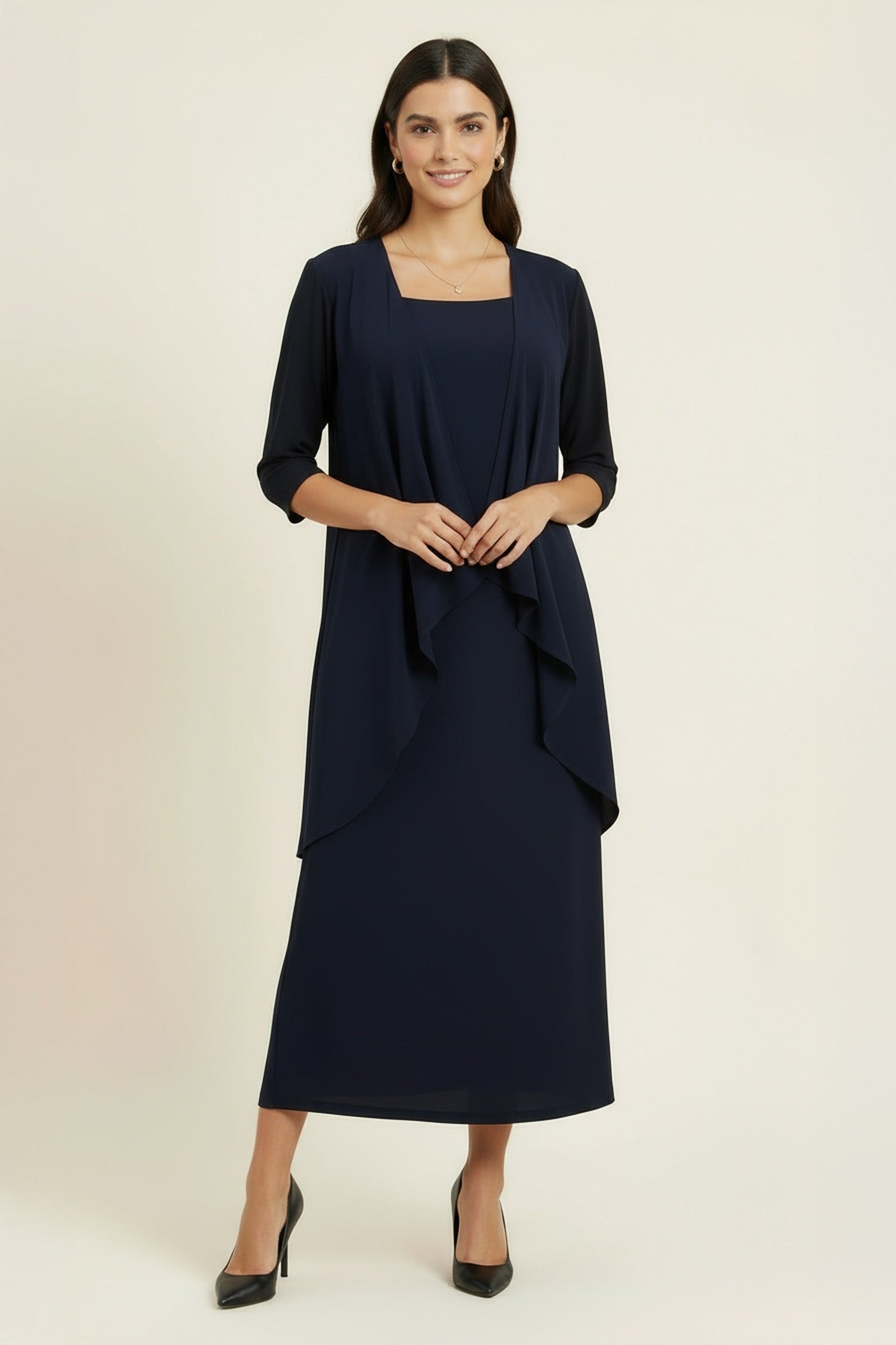 Amoris T9000 2-Piece Evening Gown – Semi-Formal Dress with Matching Jacket Set