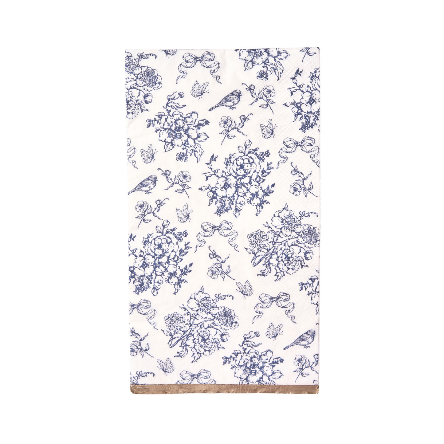 Hamptons Toile & Stripe Paper Dinner Napkins