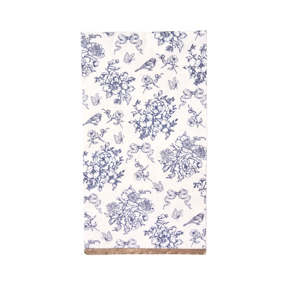 Hamptons Toile & Stripe Paper Dinner Napkins