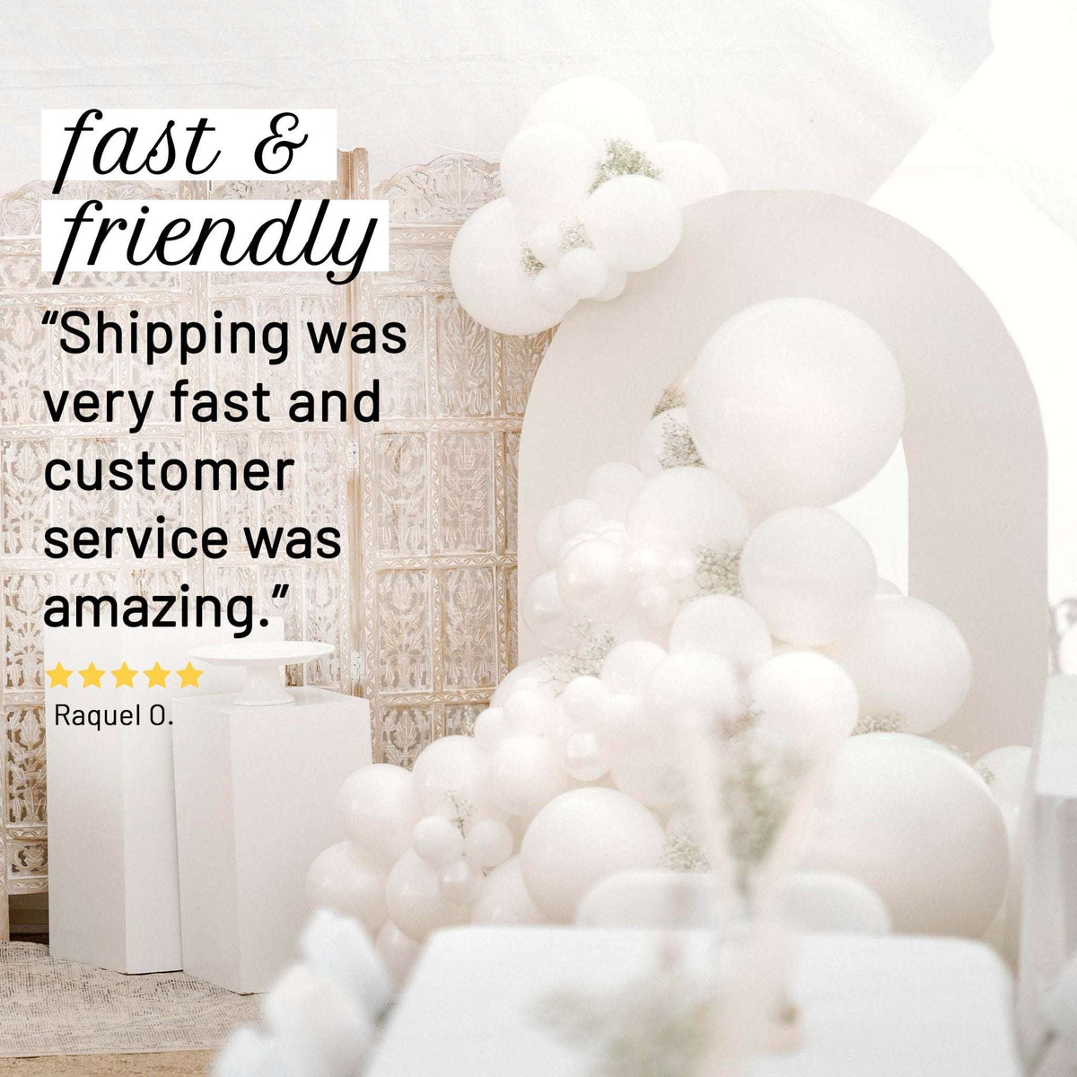 White Wedding Balloon Garland Kit