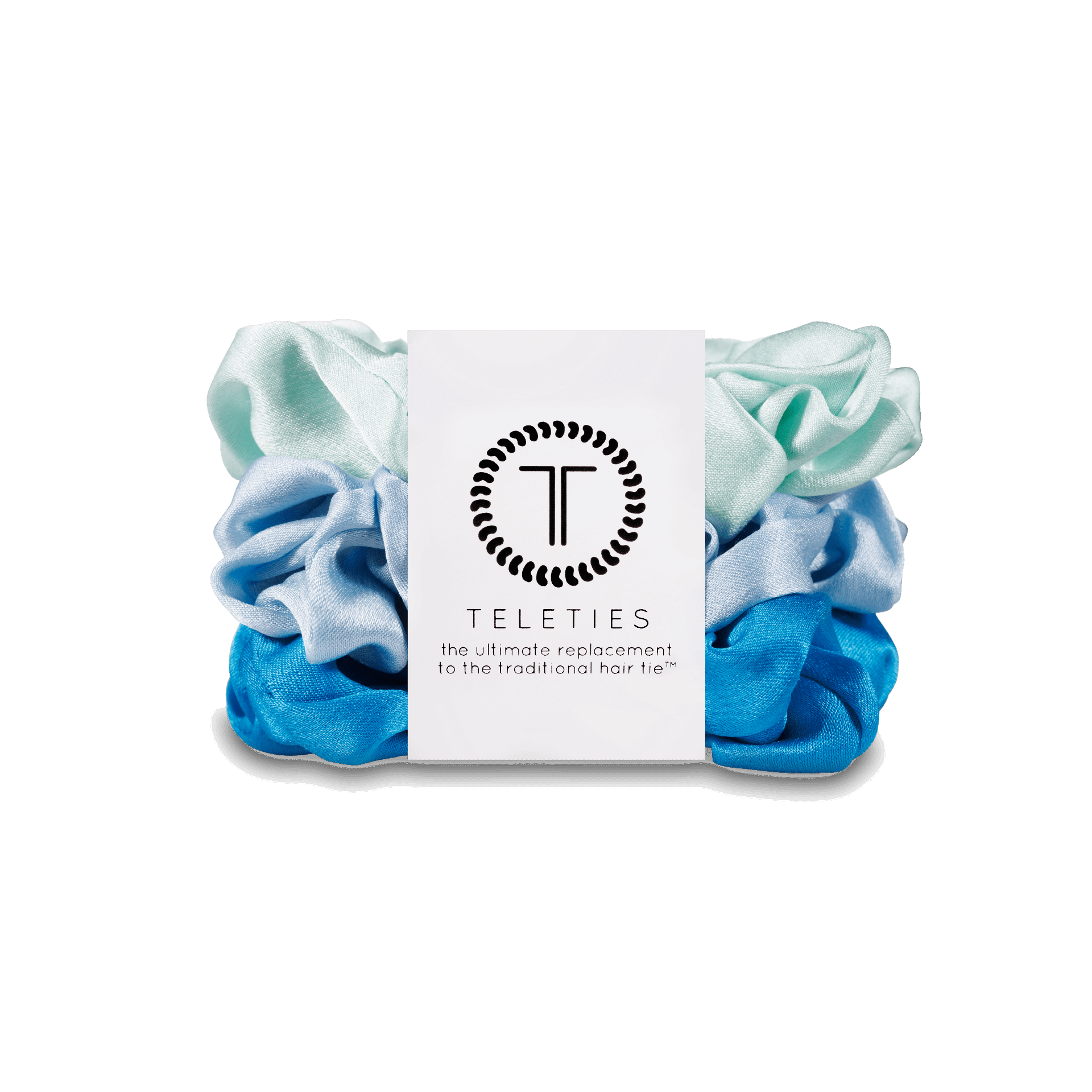 Blue My Mind Large Silk Scrunchies
