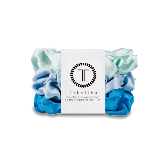 Blue My Mind Large Silk Scrunchies