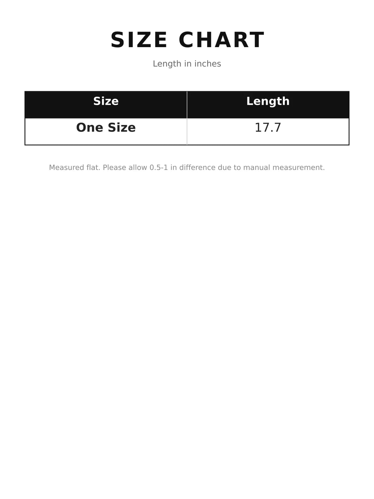 size chart for sequin capelet