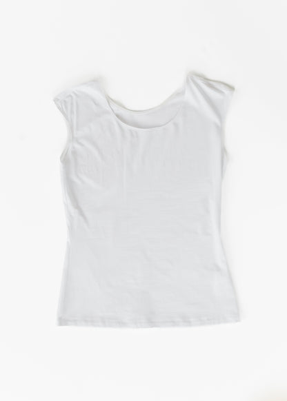 White tank top on a white background