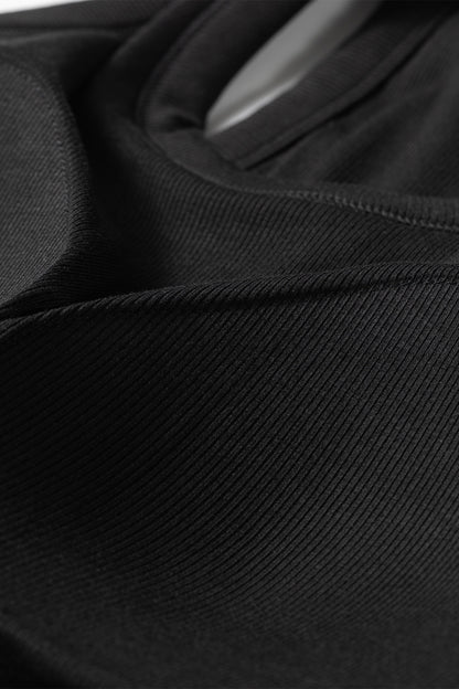 Close-up of black fabric texture