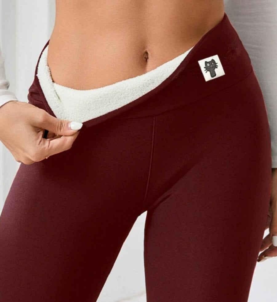 Fleece-Lined Thick Cashmere Feel Winter Leggings