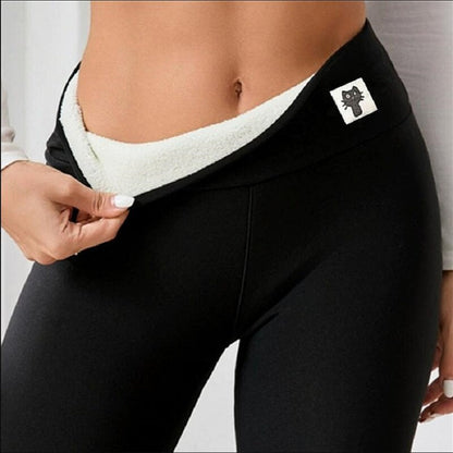 Fleece-Lined Thick Cashmere Feel Winter Leggings
