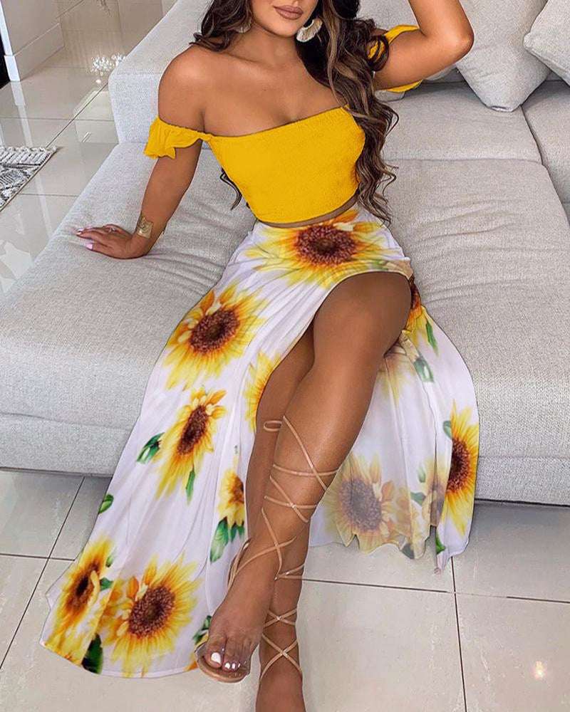 Summer Slim Bohemian Style Two Piece Dress